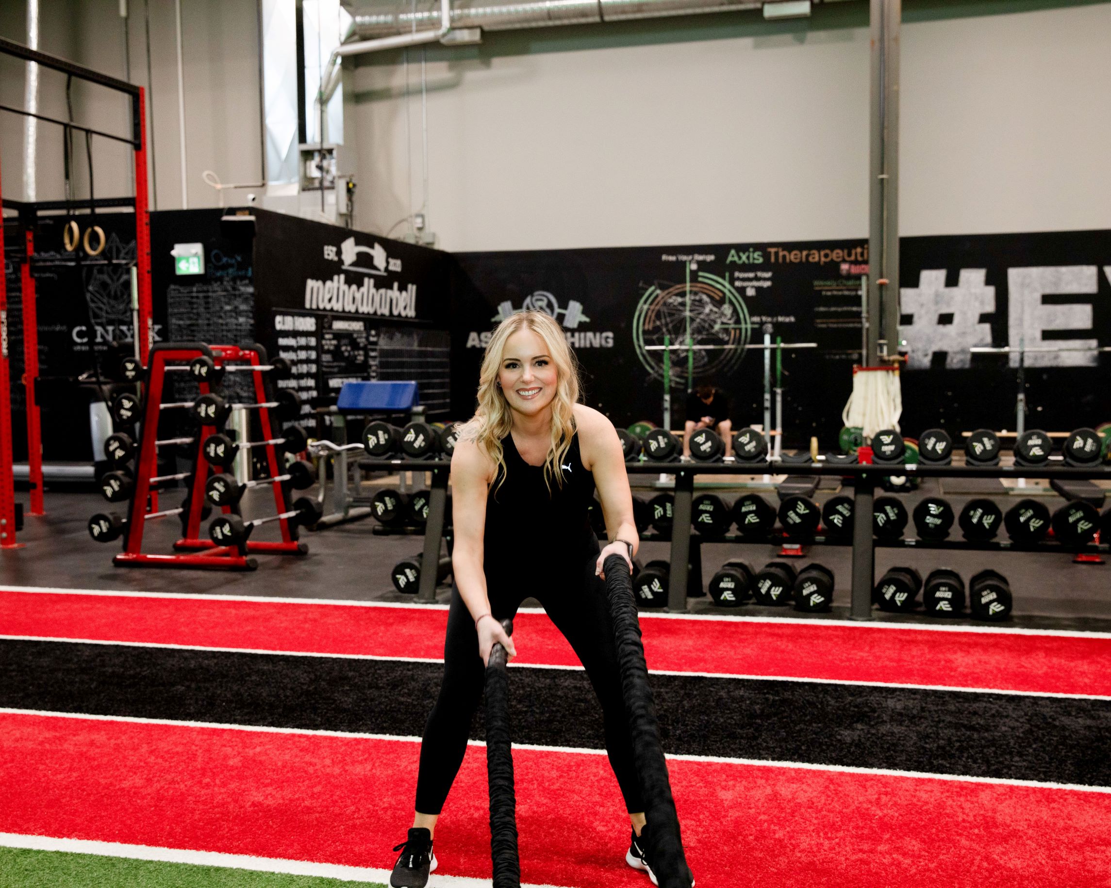Karie on the training floor